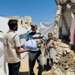 غزي دستك توزع سلات خضار للنازحين في غزة