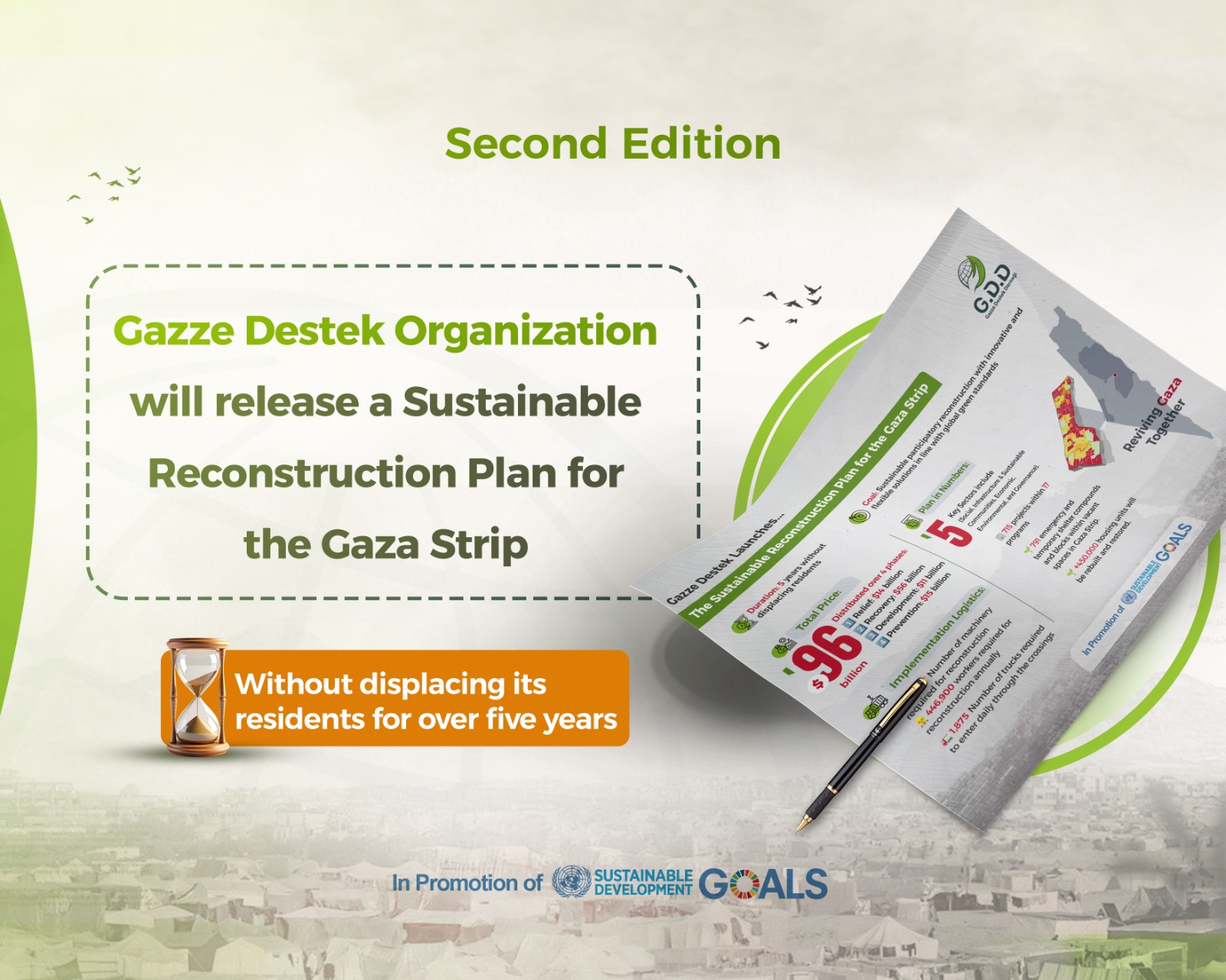 Launch of the Proposed Sustainable Reconstruction Plan for the Gaza Strip Without the Displacement of Its Residents – Second Edition